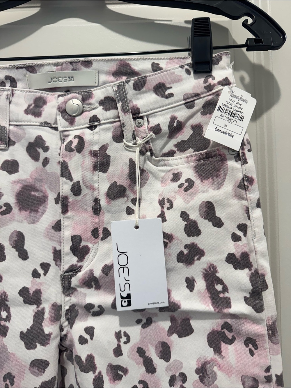 Joe’s Jeans The Charlie High Rise Ankle Jeans Women’s Size 26 NWT pink leopard